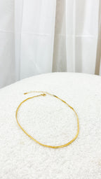 SNAKE 3mm 14K GOLD PLATED NECKLACE - GOLD