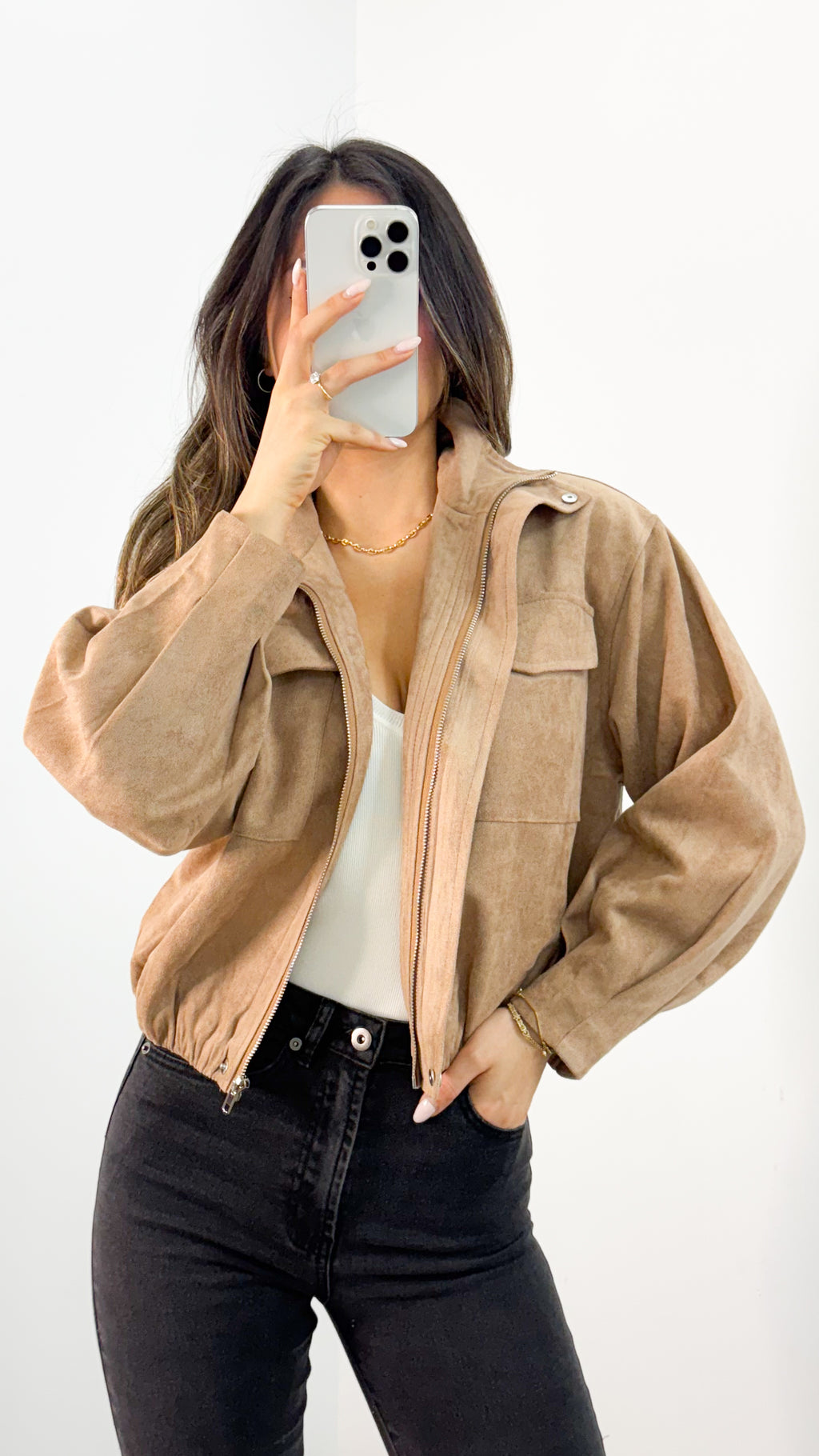 TULLY BOMBER JACKET - BEIGE