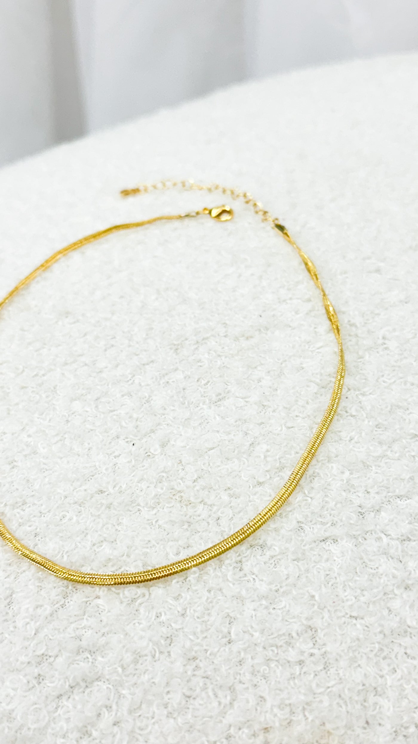 SNAKE 3mm 18K GOLD PLATED NECKLACE - GOLD