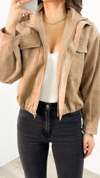 TULLY BOMBER JACKET - BEIGE