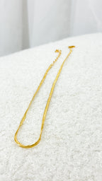 SNAKE 3mm 14K GOLD PLATED NECKLACE - GOLD