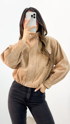 TULLY BOMBER JACKET - BEIGE