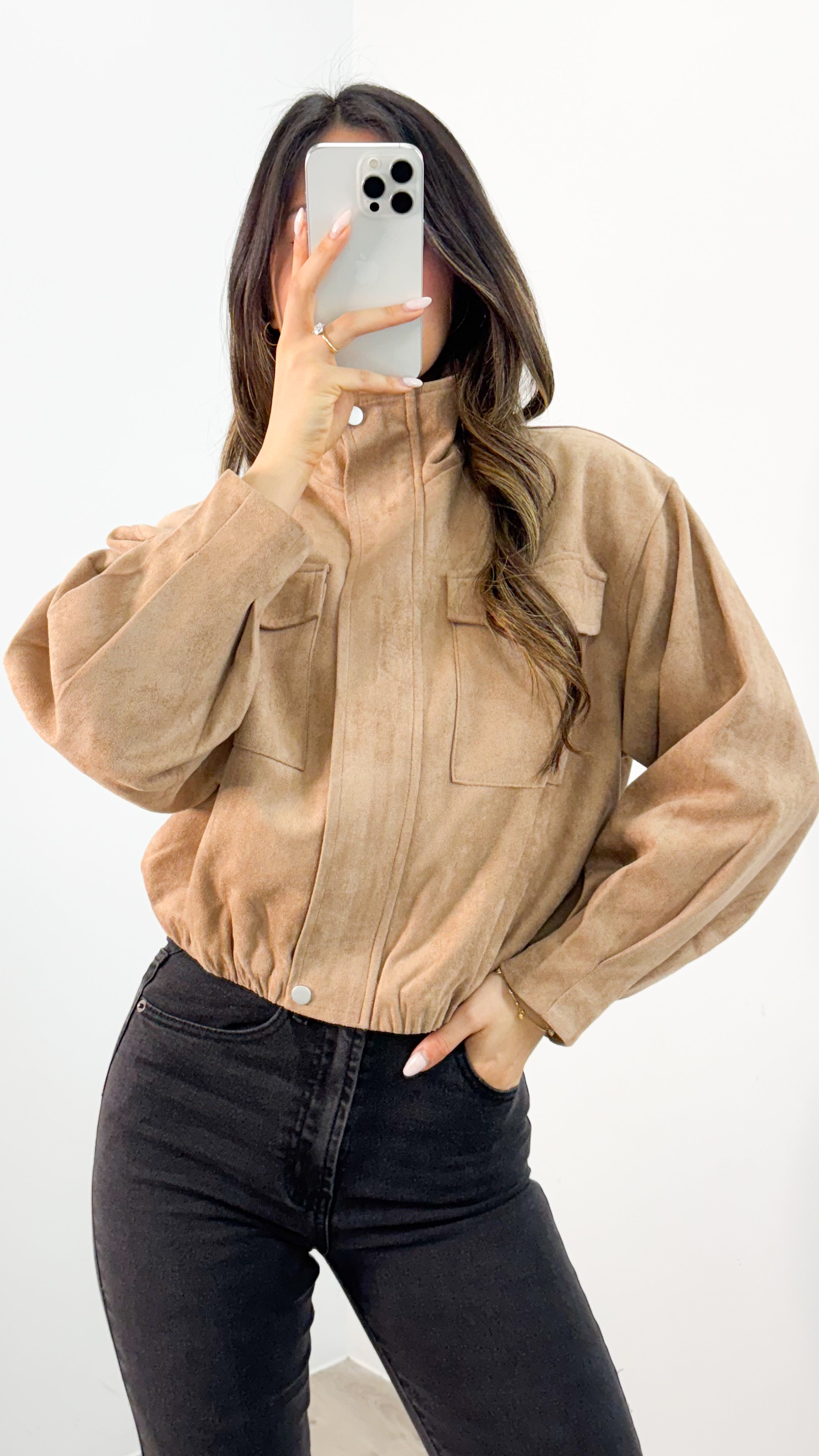 TULLY BOMBER JACKET - BEIGE
