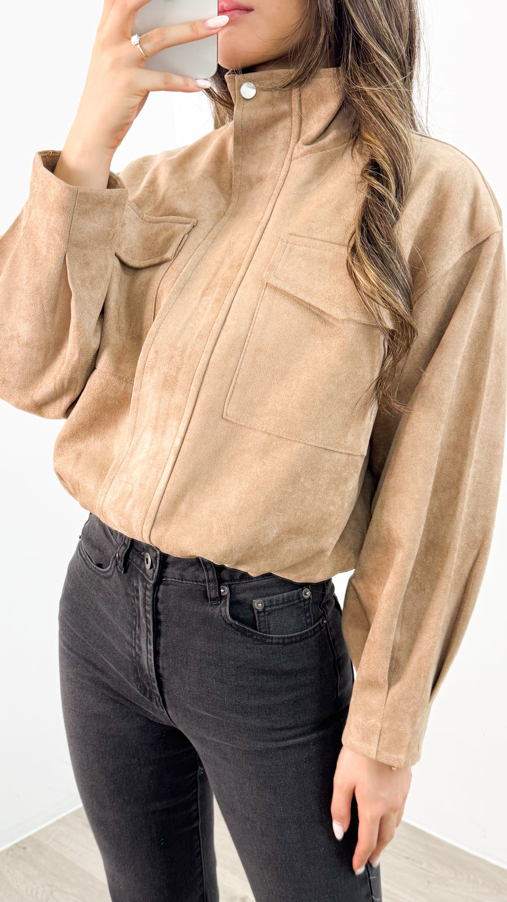 TULLY BOMBER JACKET - BEIGE