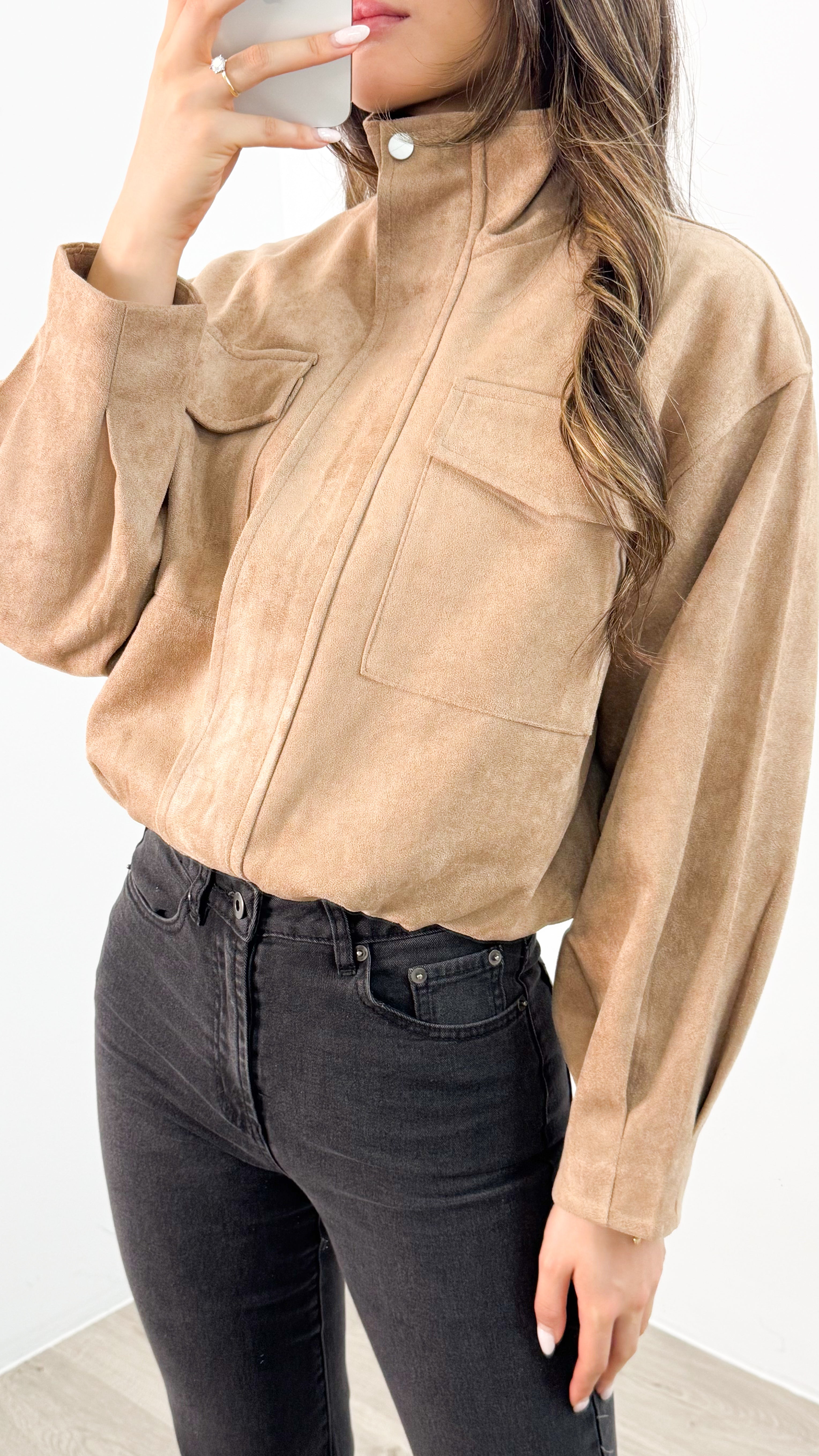 TULLY BOMBER JACKET - BEIGE