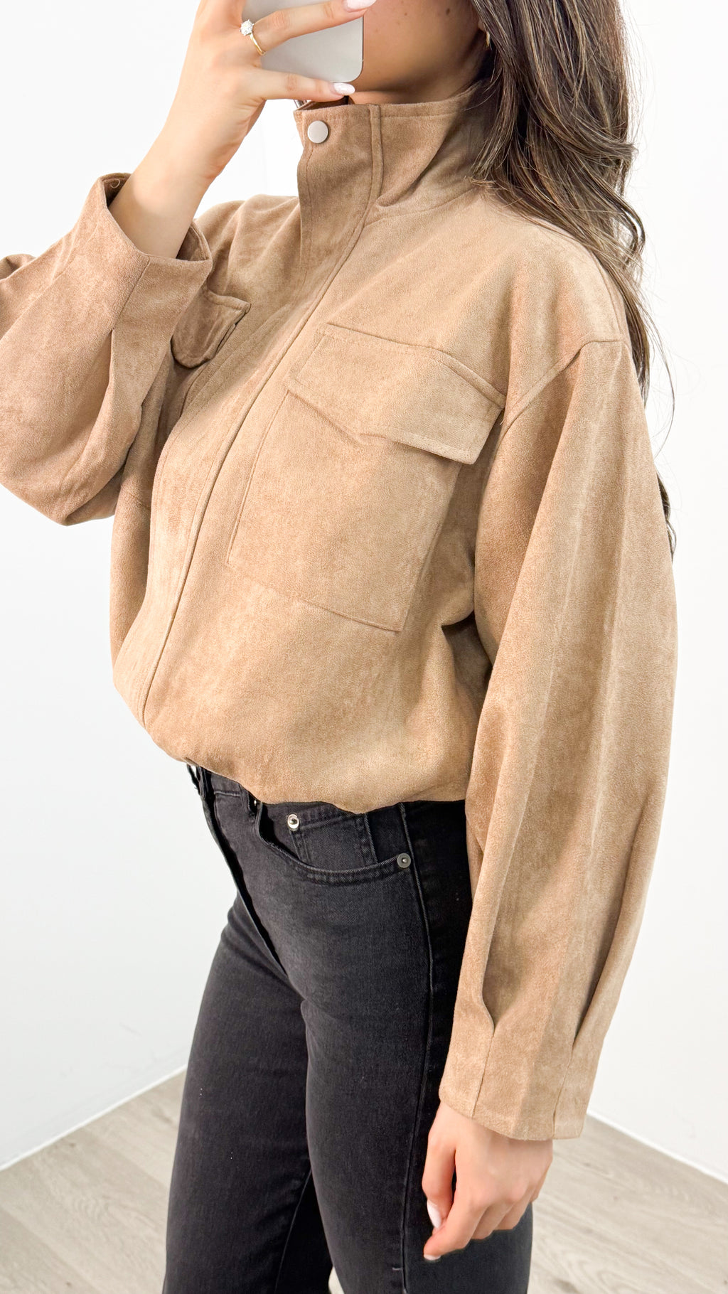 TULLY BOMBER JACKET - BEIGE