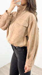 TULLY BOMBER JACKET - BEIGE