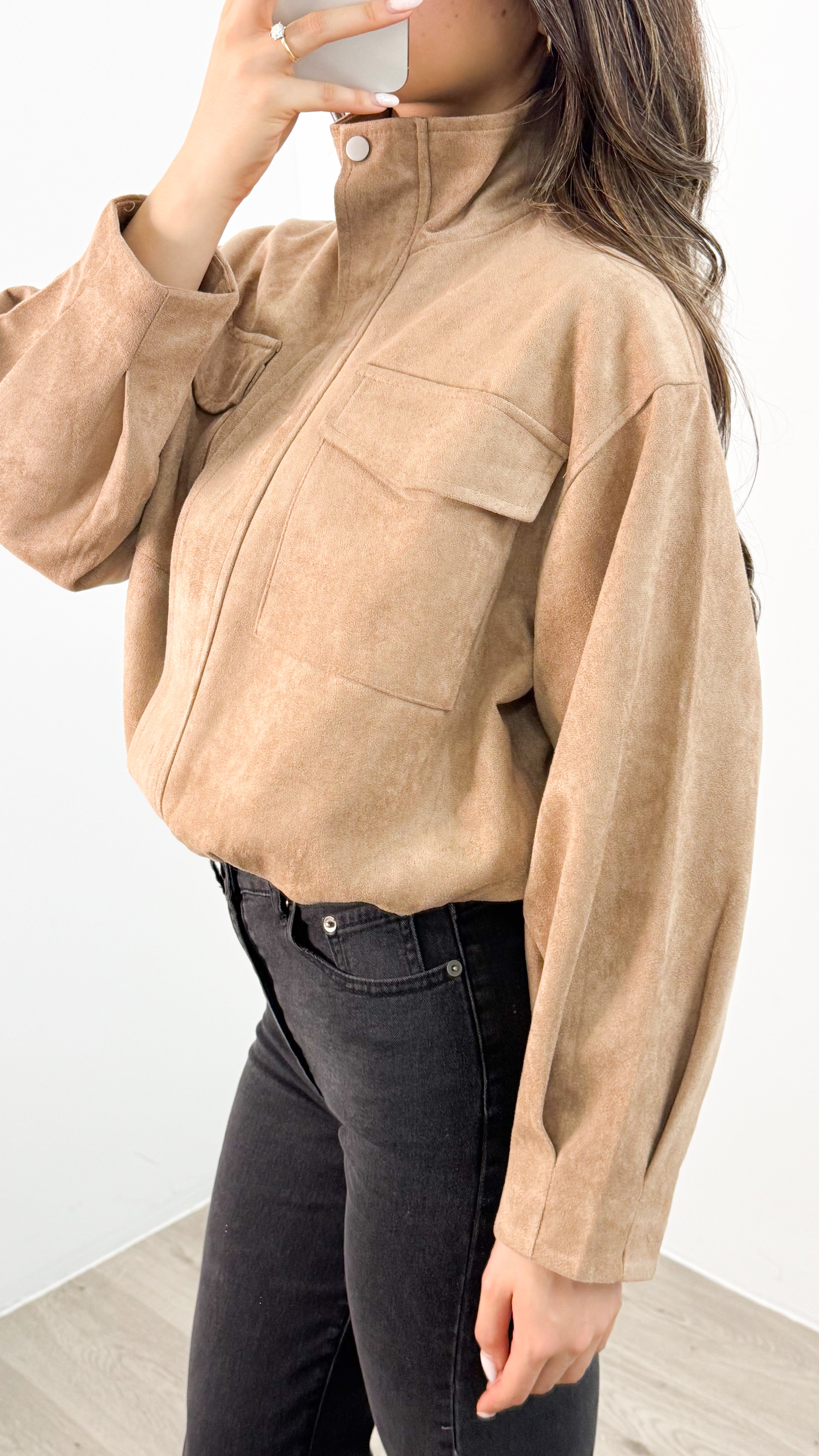 TULLY BOMBER JACKET - BEIGE