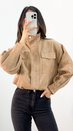 TULLY BOMBER JACKET - BEIGE