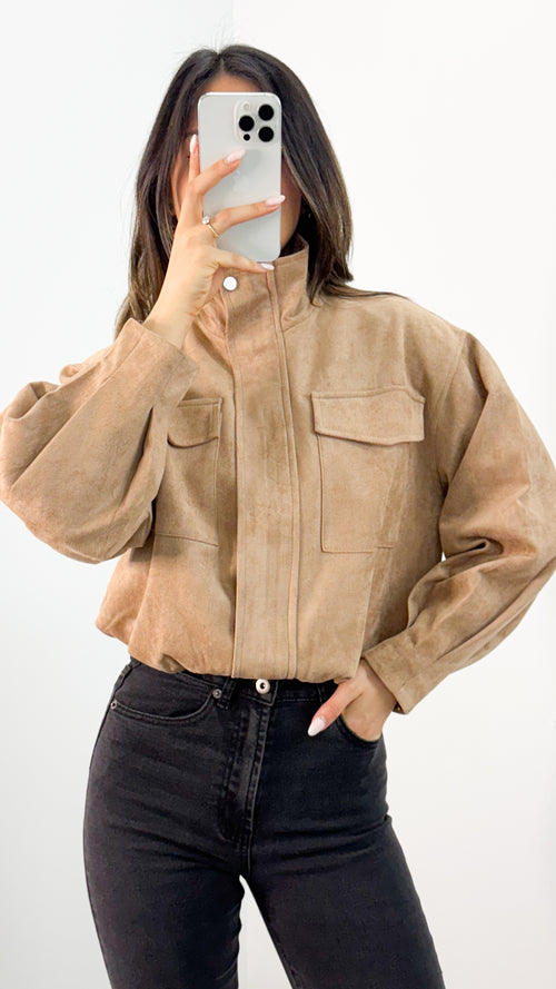 TULLY BOMBER JACKET - BEIGE