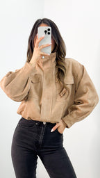 TULLY BOMBER JACKET - BEIGE