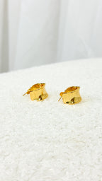EDDY 18K GOLD PLATED FLAT HOOPS - GOLD