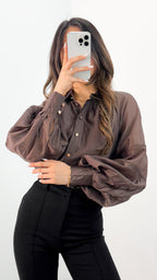 AMORE BLOUSE - CHOCOLATE