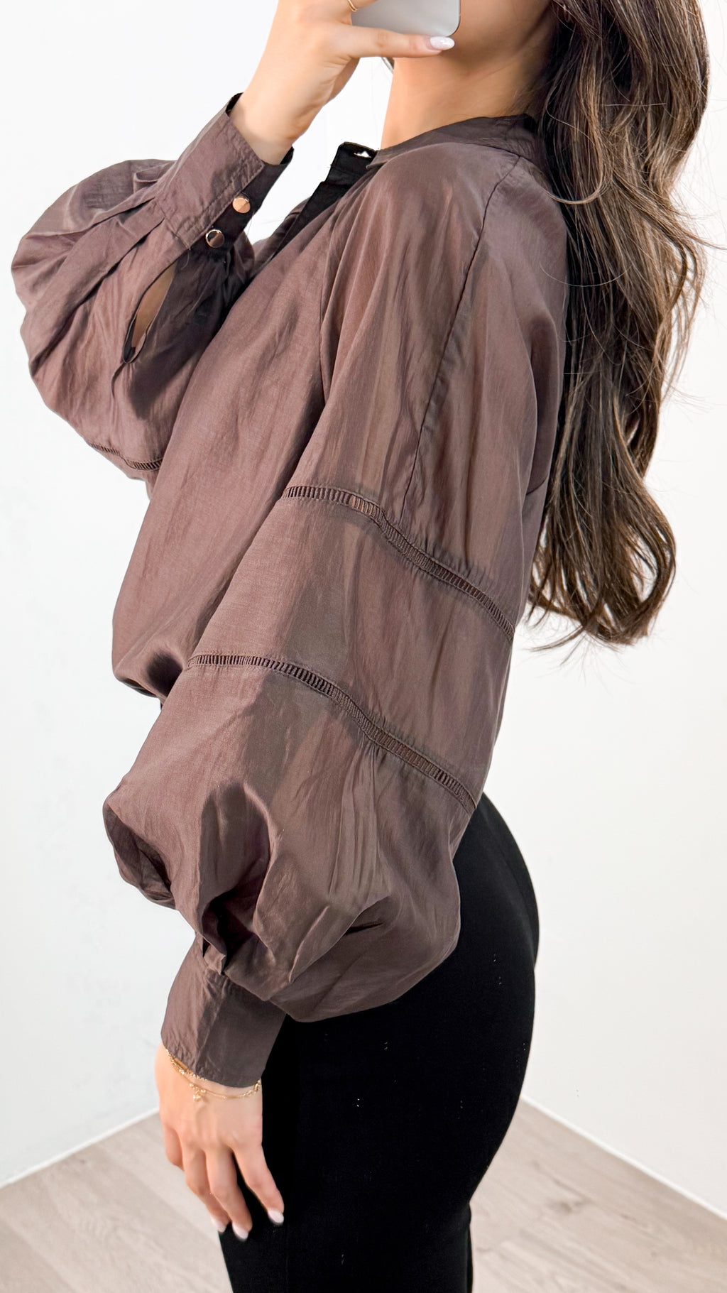 AMORE BLOUSE - CHOCOLATE