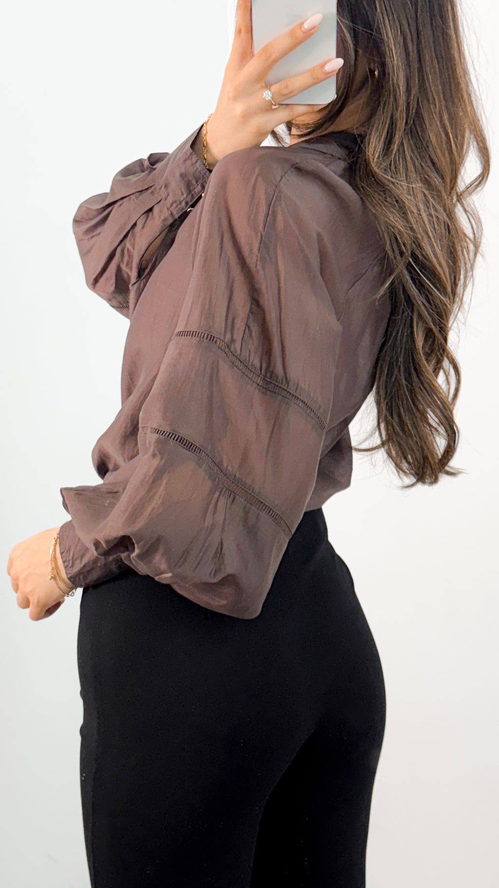 AMORE BLOUSE - CHOCOLATE