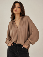 BELLA BLOUSE - COCOA