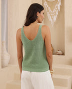 ANNIKA KNIT TANK TOP - MINT