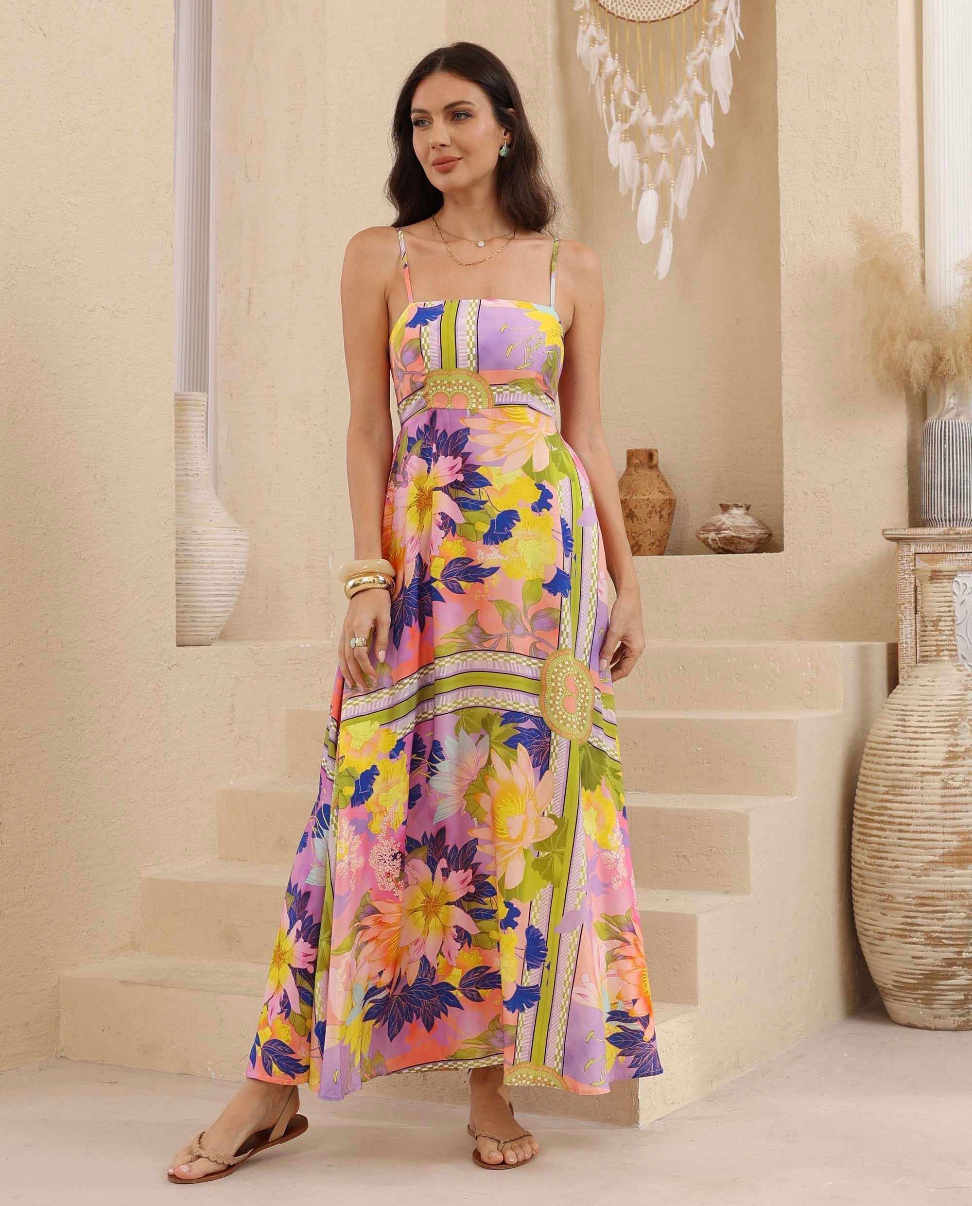 FIORE MAXI DRESS - MULTI
