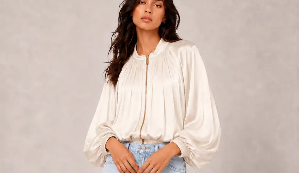 MILAN BOMBER JACKET - IVORY