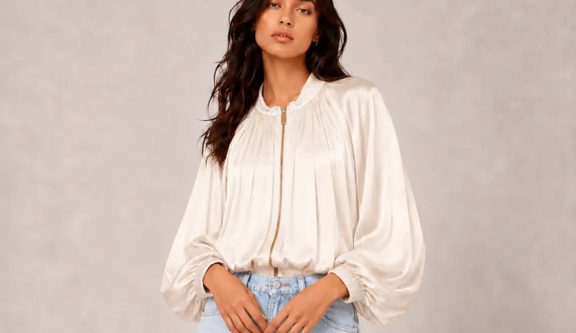MILAN BOMBER JACKET - IVORY