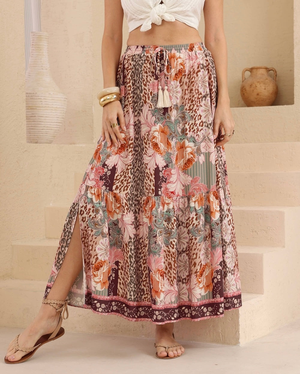 REBEL ROSE SKIRT - MULTI