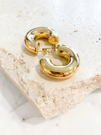 JULIA 18K GOLD PLATED EARRINGS - GOLD