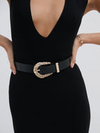 AMELIE BUCKLE BELT - BLACK