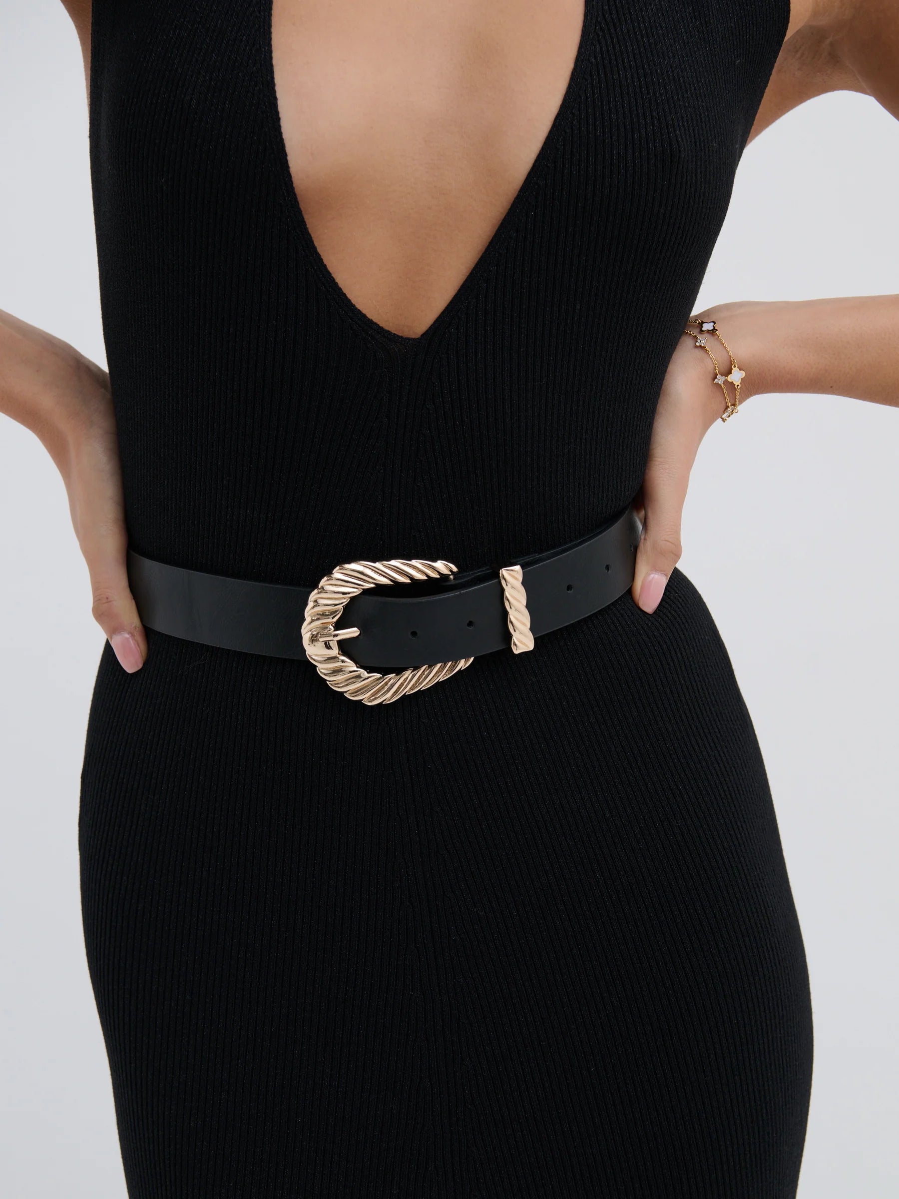 AMELIE BUCKLE BELT - BLACK