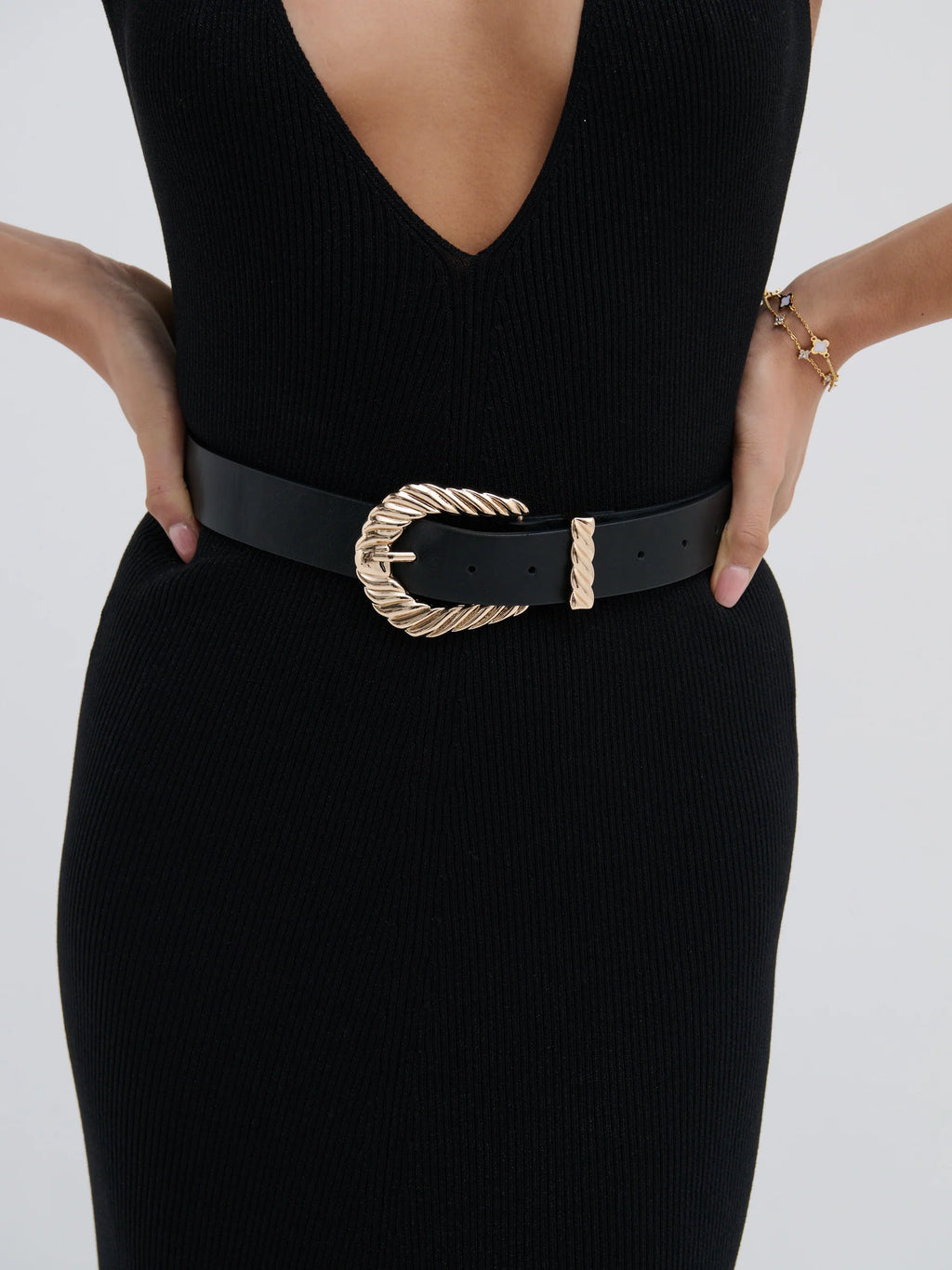 AMELIE BUCKLE BELT - BLACK