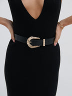 AMELIE BUCKLE BELT - BLACK