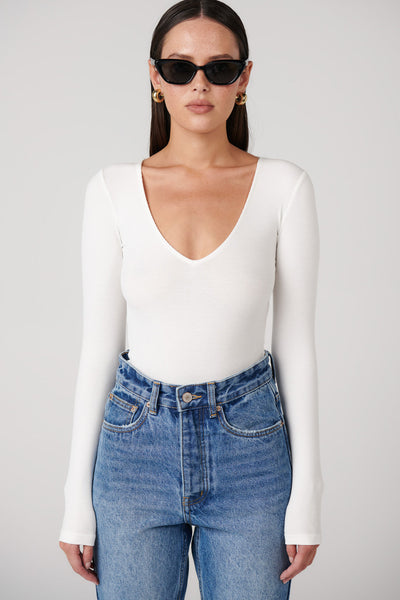 'BAYSE’ ATHERTON BODYSUIT - WHITE