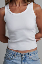 'BAYSE' CASSIA TANK - WHITE