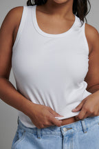 'BAYSE' CASSIA TANK - WHITE