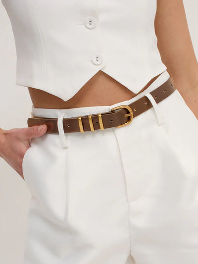 EVA BUCKLE BELT - TAN