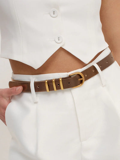 EVA BUCKLE BELT - TAN