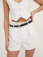 LOMANCE SKINNY BELT - BLACK/GOLD