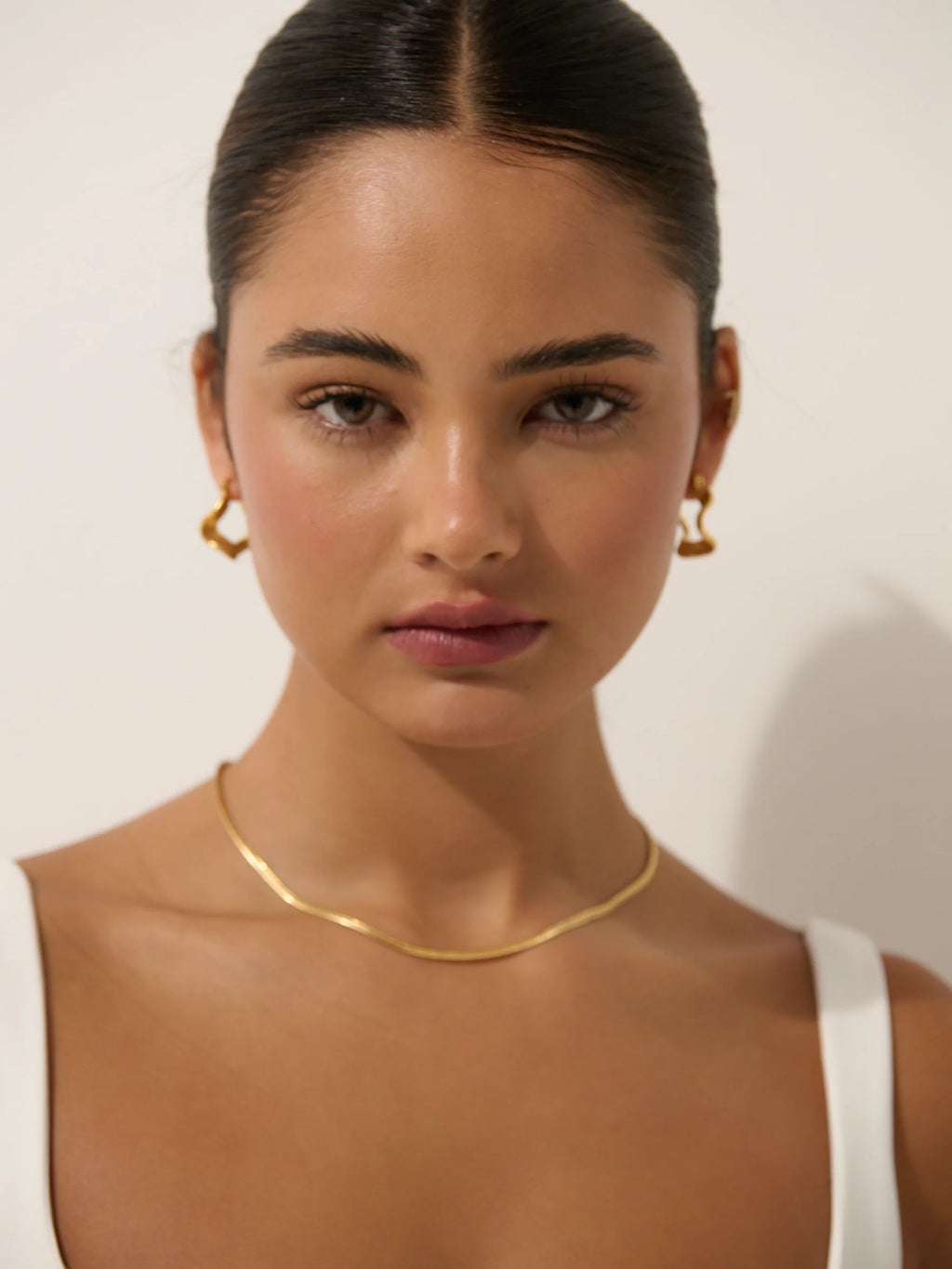 SNAKE 3mm 14K GOLD PLATED NECKLACE - GOLD