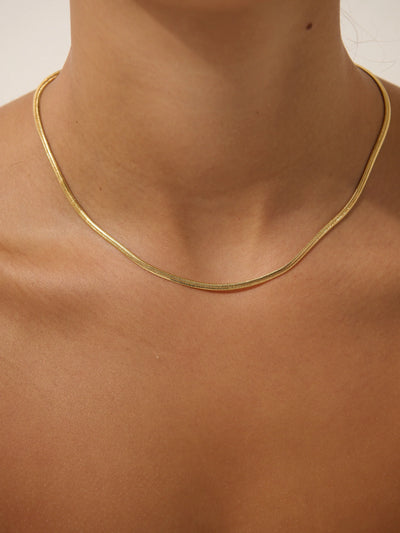 SNAKE 18K GOLD PLATED NECKLACE - GOLD