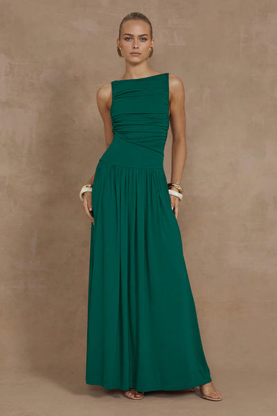 NALLA MAXI DRESS - EMERALD