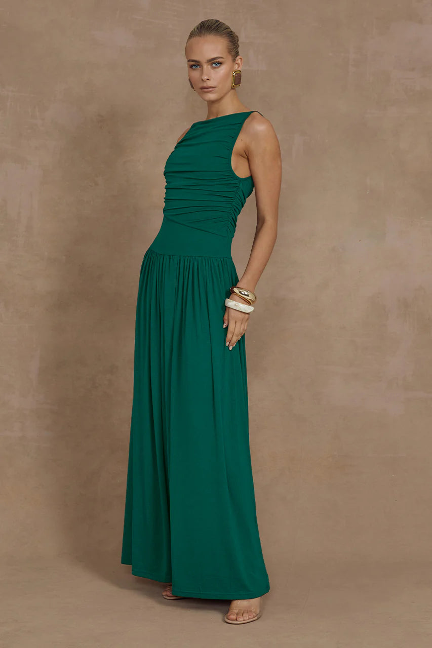 NALLA MAXI DRESS - EMERALD