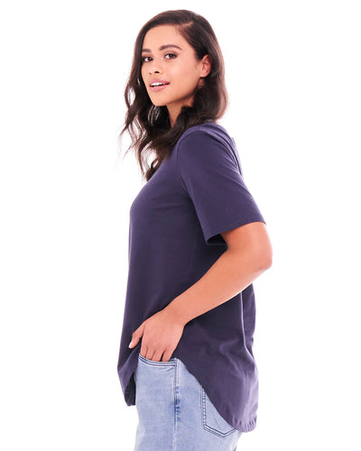 'BETTY BASICS' ARIANA TEE - NAVY