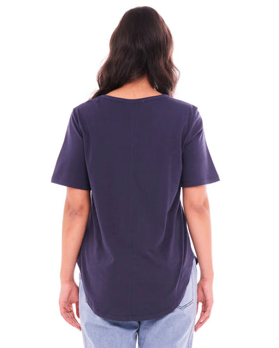 'BETTY BASICS' ARIANA TEE - NAVY