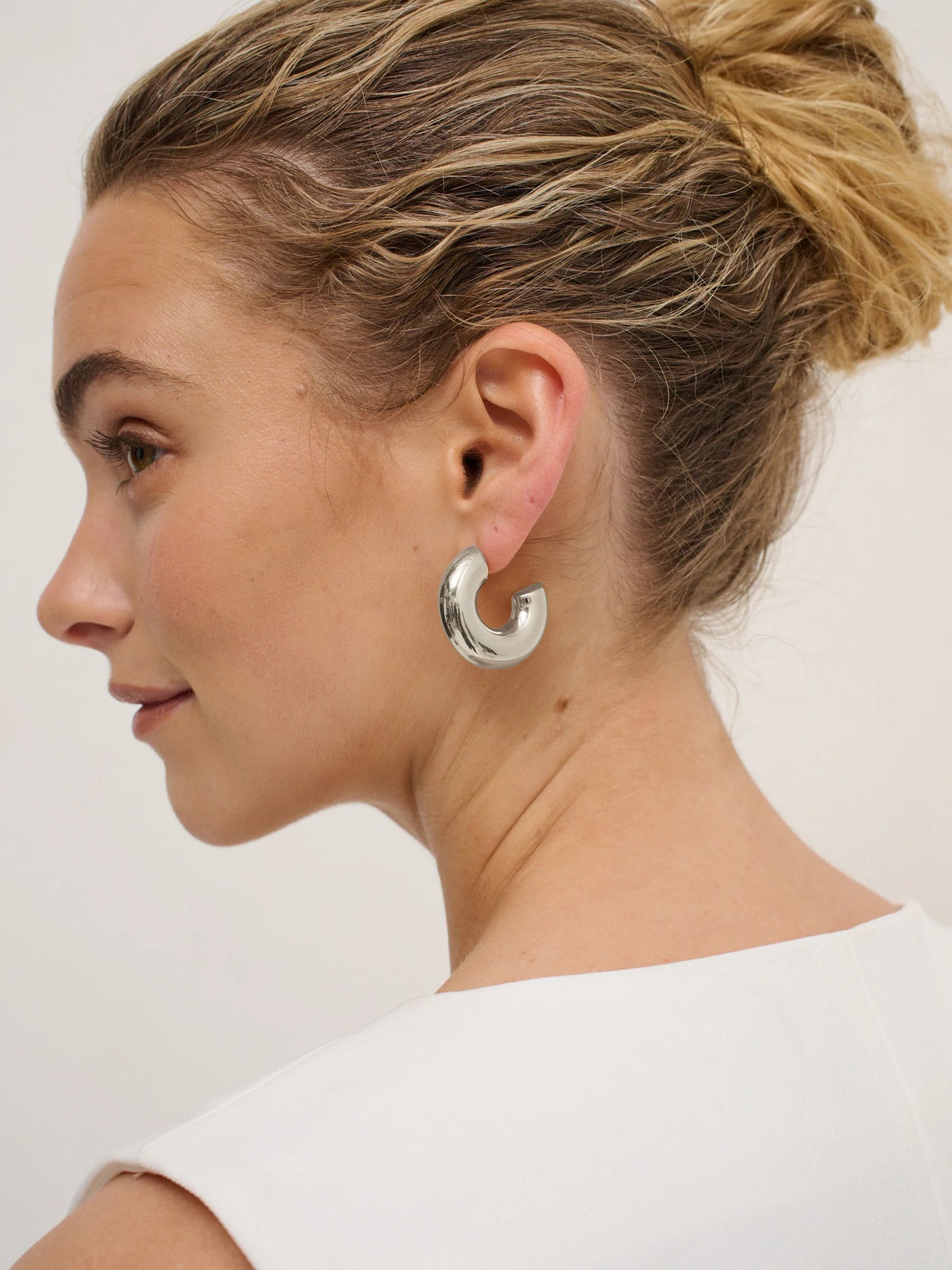 JULIA STERLING SILVER PLATED EARRINGS - SILVER