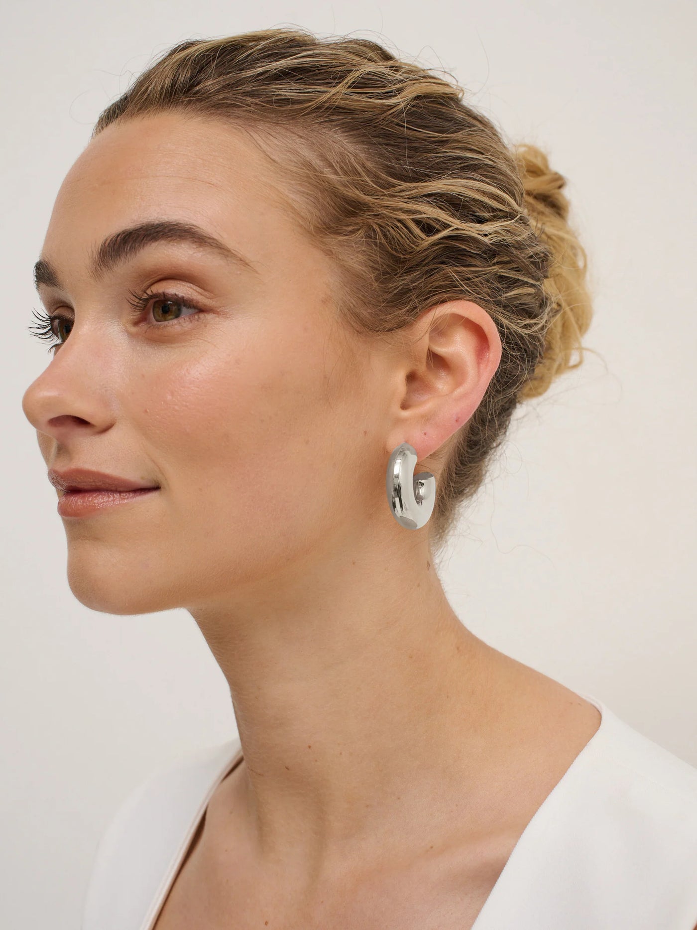 JULIA STERLING SILVER PLATED EARRINGS - SILVER