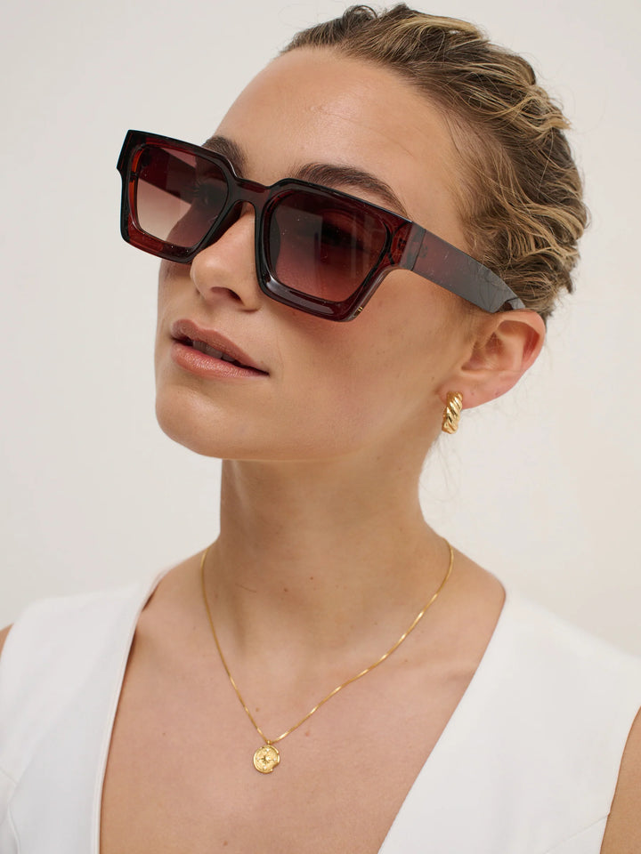 JURY RECTANGULAR SUNGLASSES - BROWN