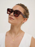 JURY RECTANGULAR SUNGLASSES - BROWN