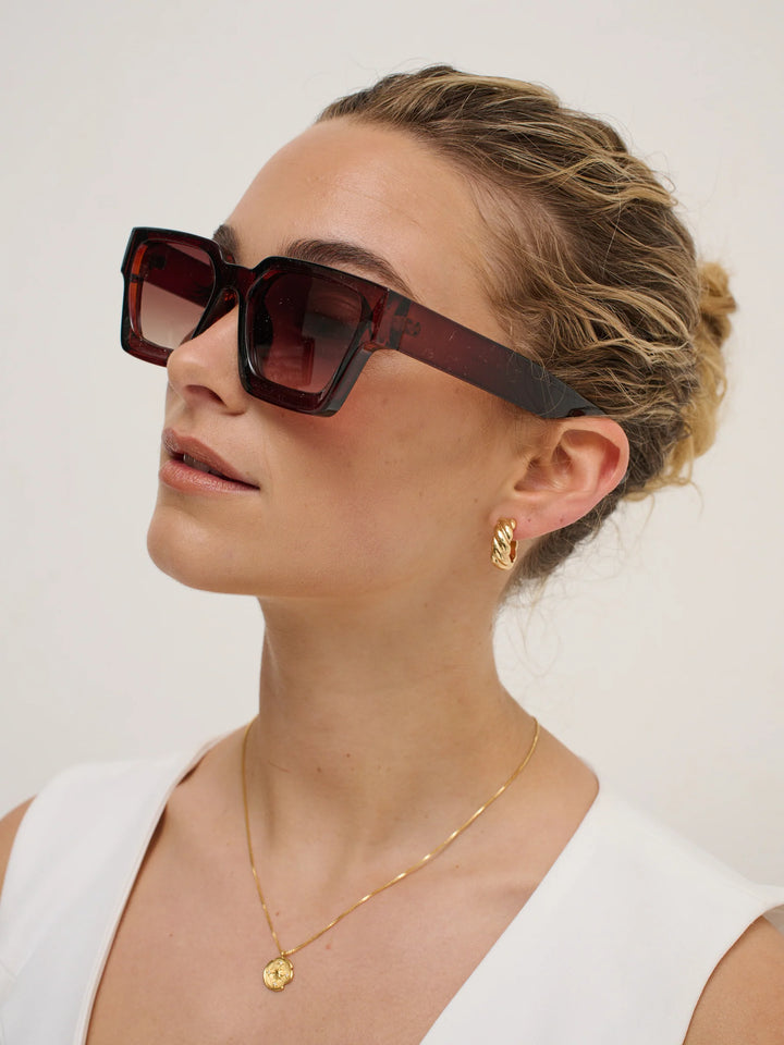 JURY RECTANGULAR SUNGLASSES - BROWN