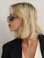 DROPLET STERLING SILVER PLATED NECKLACE - SILVER