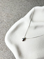 DROPLET STERLING SILVER PLATED NECKLACE - SILVER