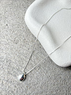DROPLET STERLING SILVER PLATED NECKLACE - SILVER